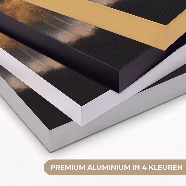 Art Frame - Gouden Bomen in Mistig Landschap — 5