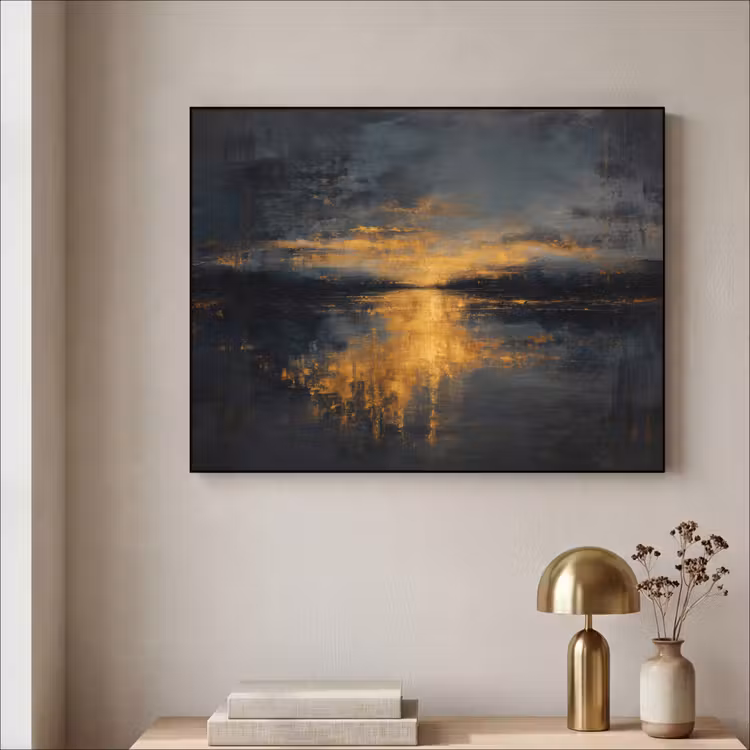 Art Frame - Gouden Reflectie op Water — 3