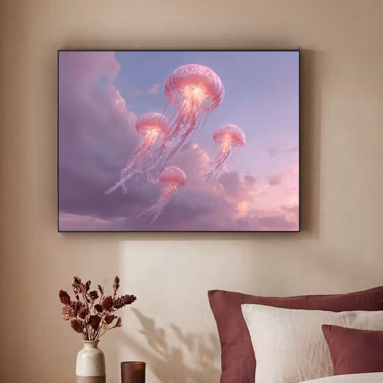 Art Frame - Kwallen - Roze - Wolken — 2
