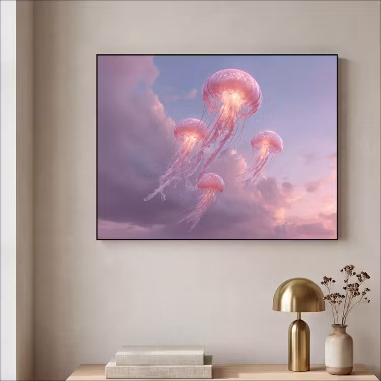 Art Frame - Kwallen - Roze - Wolken — 3