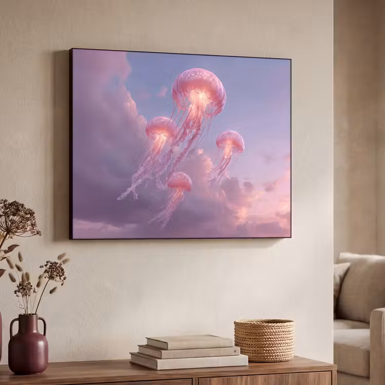 Art Frame - Kwallen - Roze - Wolken — 4