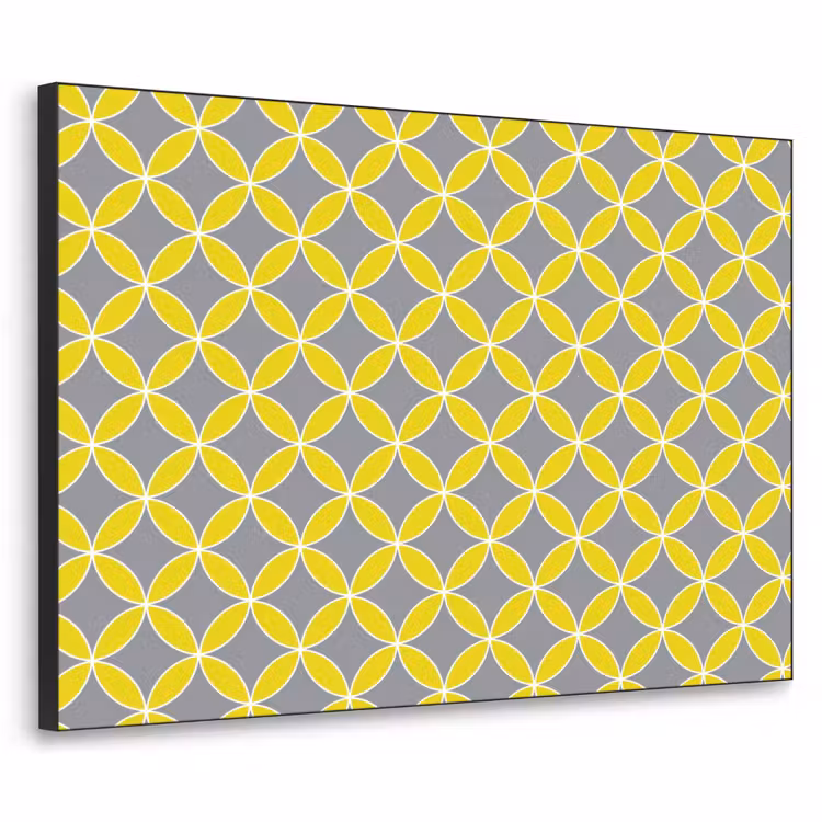 Art Frame - Geometrisch - Cirkels - Modern - Grijs - Geel — 1