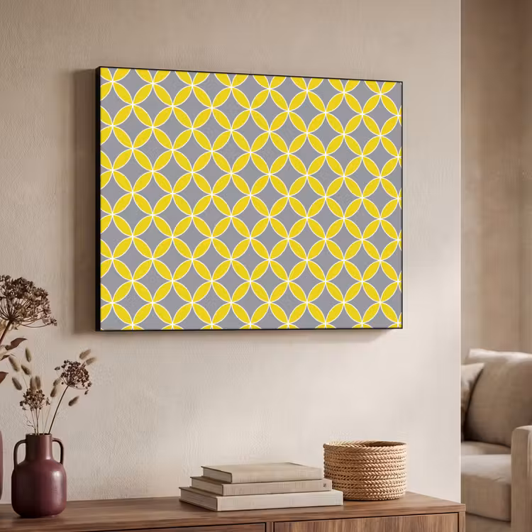 Art Frame - Geometrisch - Cirkels - Modern - Grijs - Geel — 4