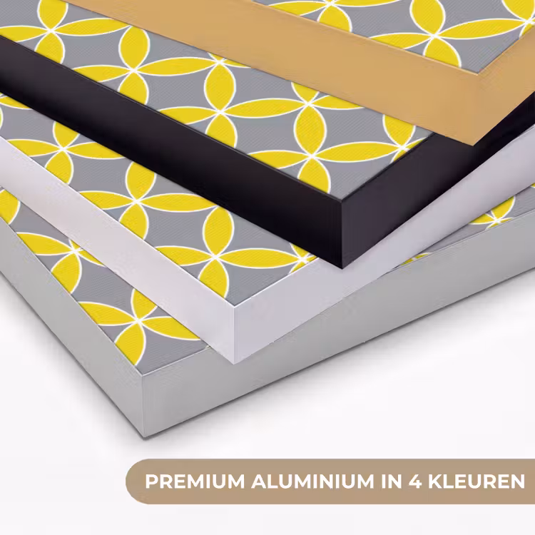 Art Frame - Geometrisch - Cirkels - Modern - Grijs - Geel — 5
