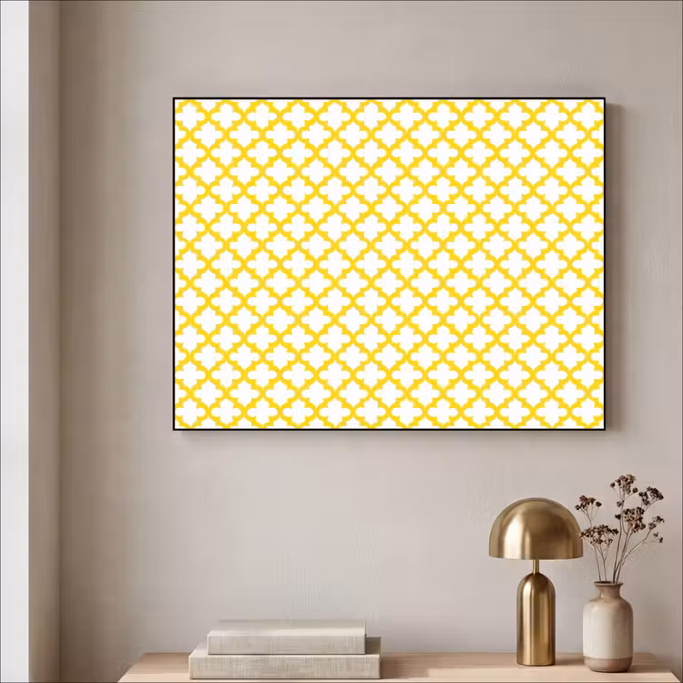 Art Frame - Patroon - Geometrisch - Klassiek - Geel — 3