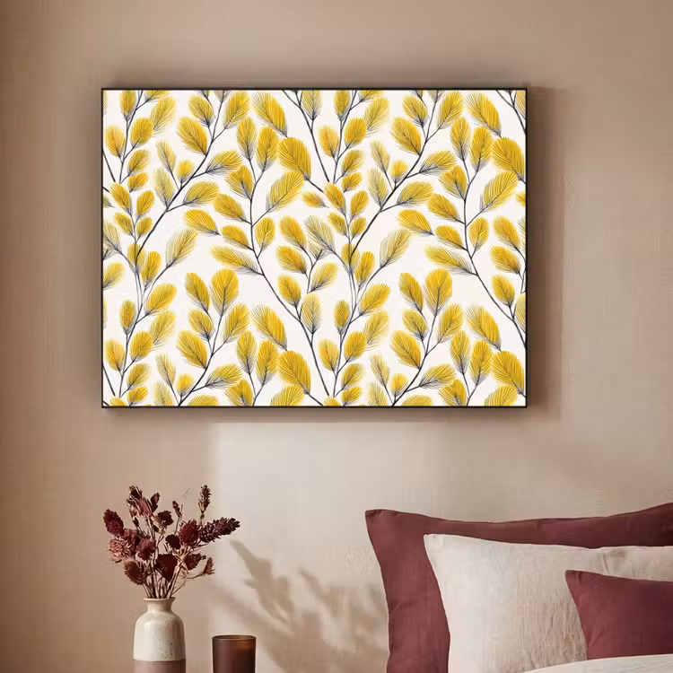Art Frame - Bladeren - Botanisch - Elegant - Geel - Zwart — 2