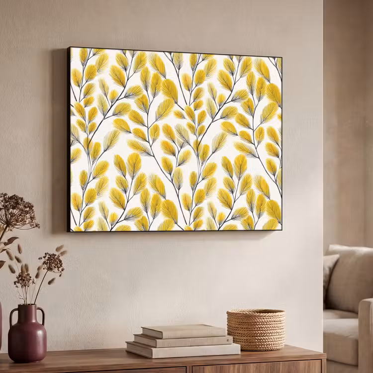 Art Frame - Bladeren - Botanisch - Elegant - Geel - Zwart — 4