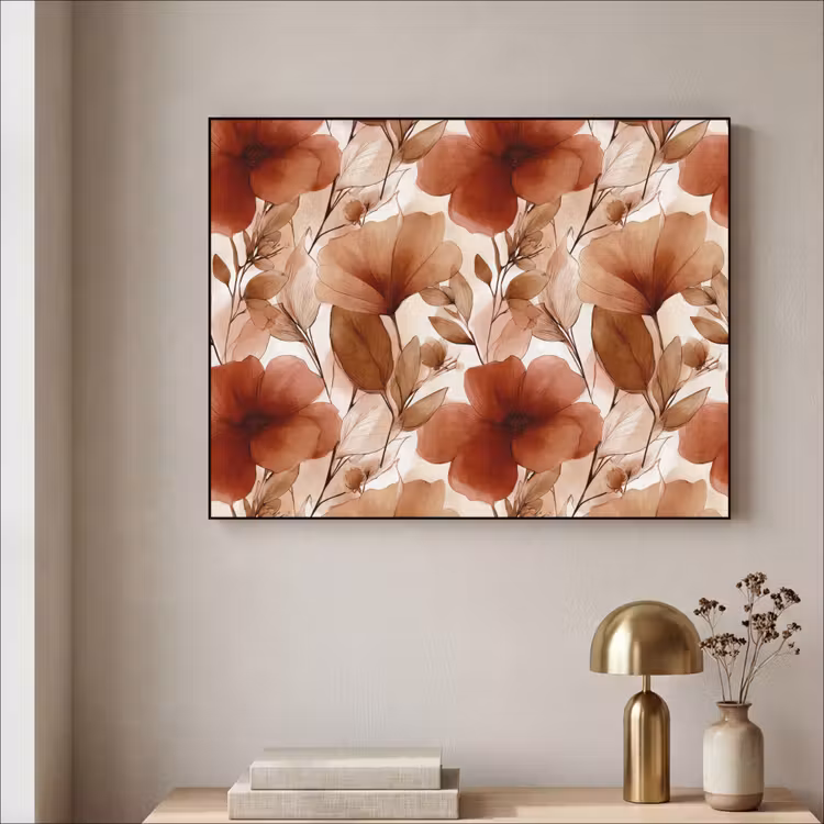 Art Frame - Bloemen - Aquarel - Botanisch - Terracotta — 3