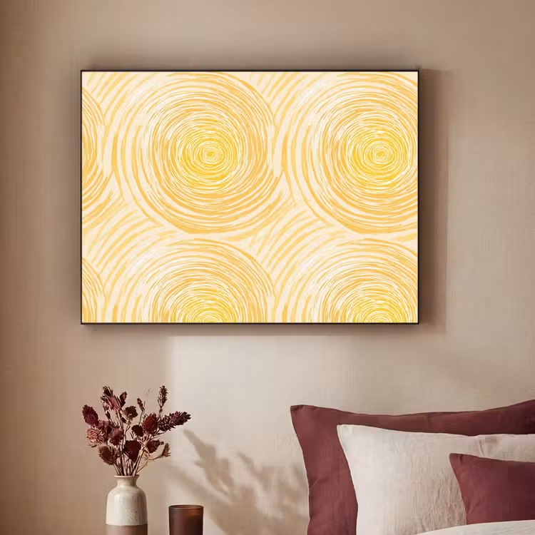 Art Frame - Cirkels - Abstract - Artistiek - Geel — 2