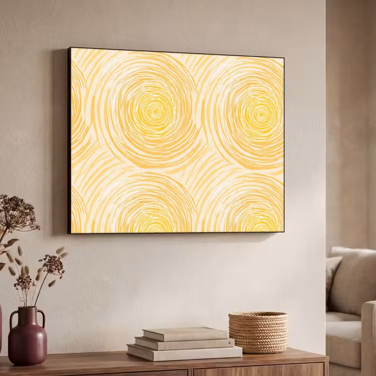 Art Frame - Cirkels - Abstract - Artistiek - Geel — 4