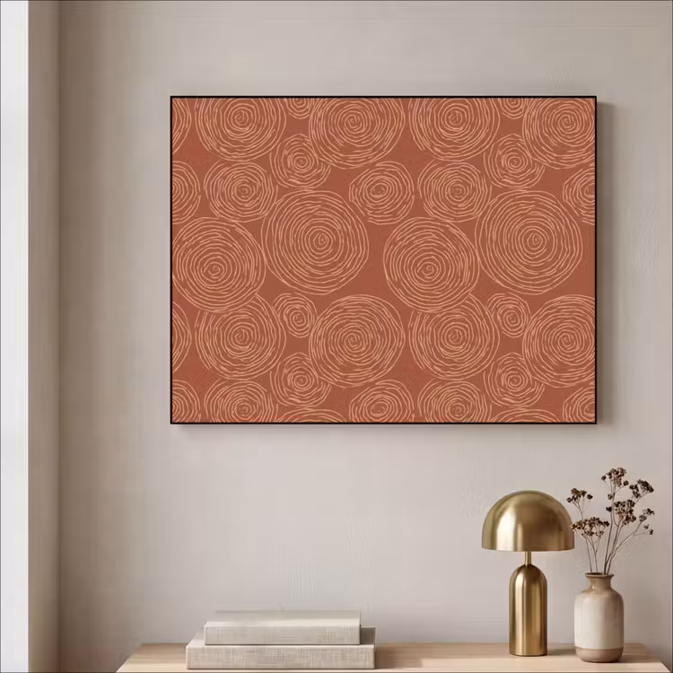 Art Frame - Cirkels - Abstract - Artistiek - Terracotta — 3