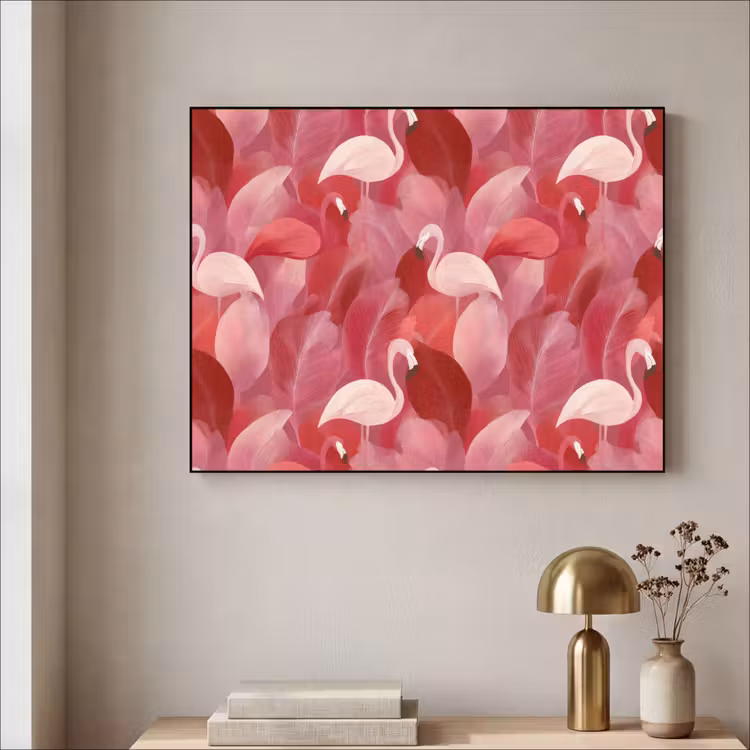Art Frame - Flamingo - Botanisch - Elegant - Roze - Rood — 3