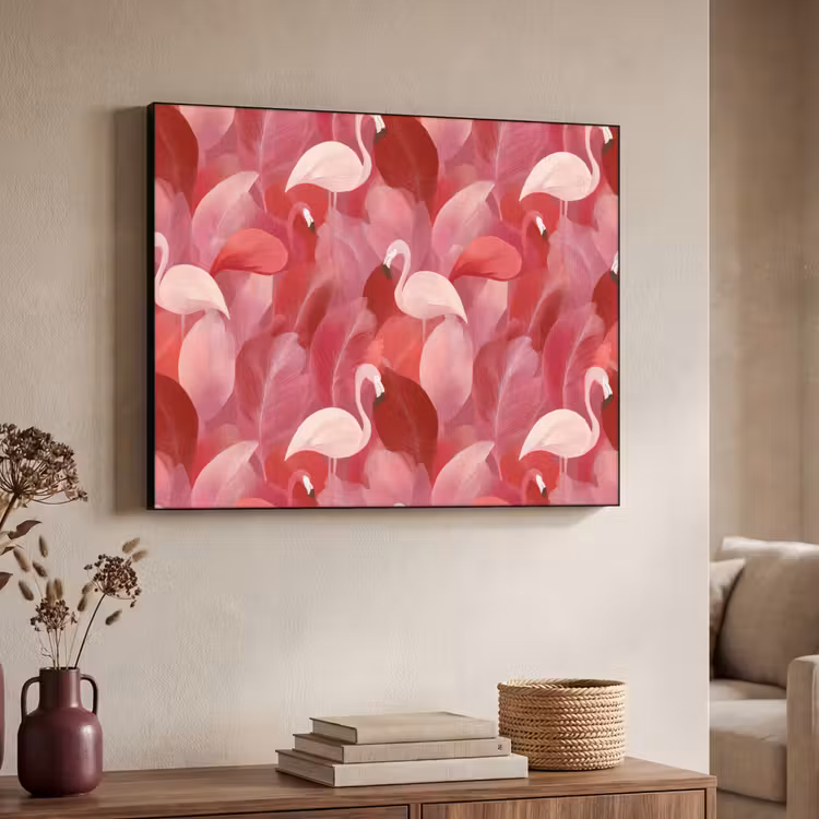 Art Frame - Flamingo - Botanisch - Elegant - Roze - Rood — 4