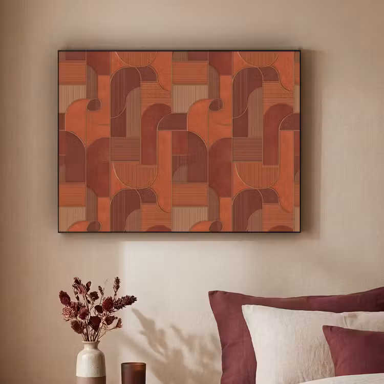Art Frame - Geometrisch - Abstract - Textuur - Bruin — 2