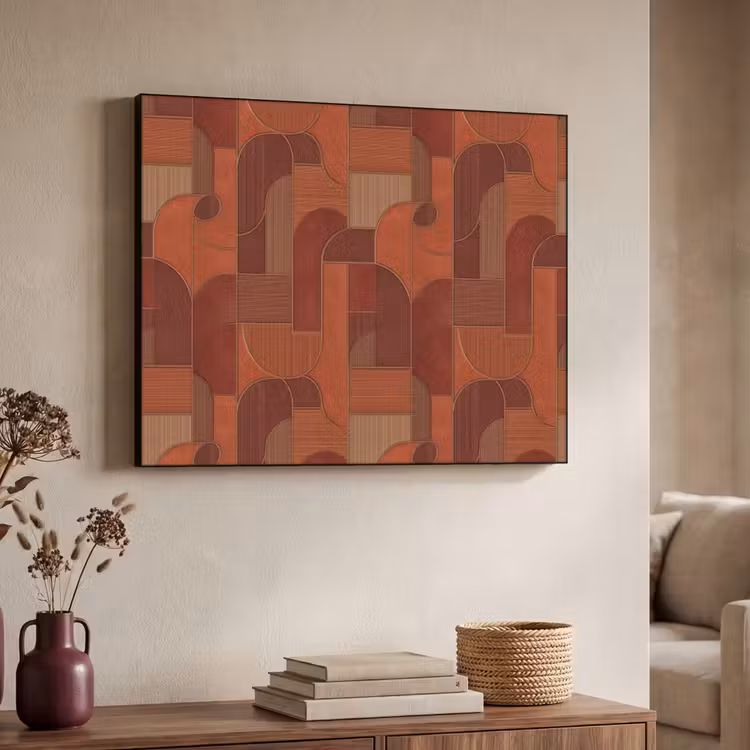 Art Frame - Geometrisch - Abstract - Textuur - Bruin — 4