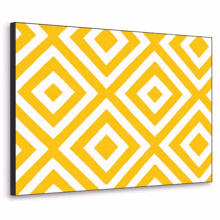Art Frame - Geometrisch - Lijnen - Modern - Geel - Wit — 1