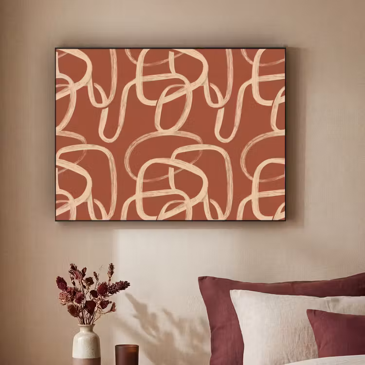 Art Frame - Lijnen - Abstract - Organisch - Terracotta - Crème — 2