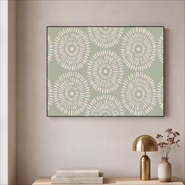 Art Frame - Patroon - Cirkels - Abstract - Modern - Groen — 3