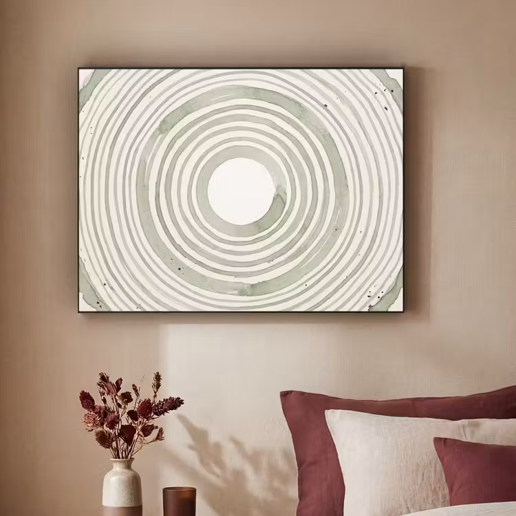 Art Frame - Abstractie - Cirkels - Waterverf - Groen - Modern — 2