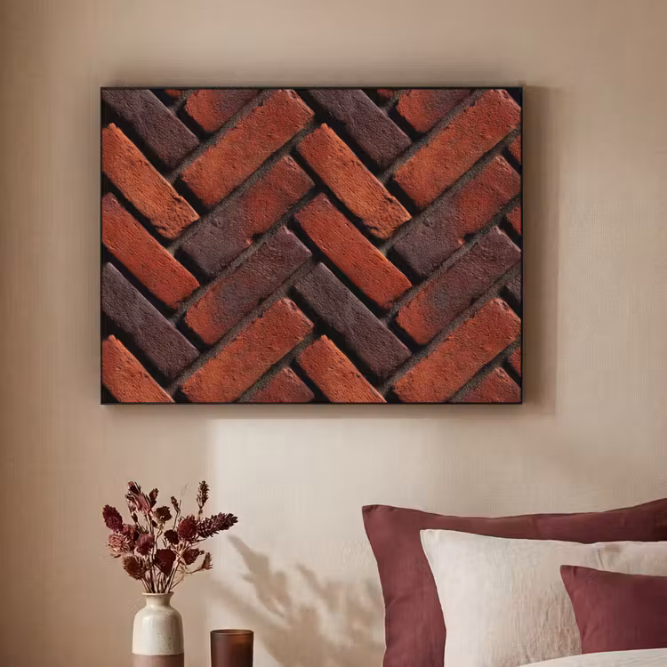 Art Frame - Bakstenen - Visgraat - Structuur - Roodbruin — 2