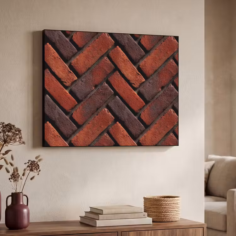 Art Frame - Bakstenen - Visgraat - Structuur - Roodbruin — 4