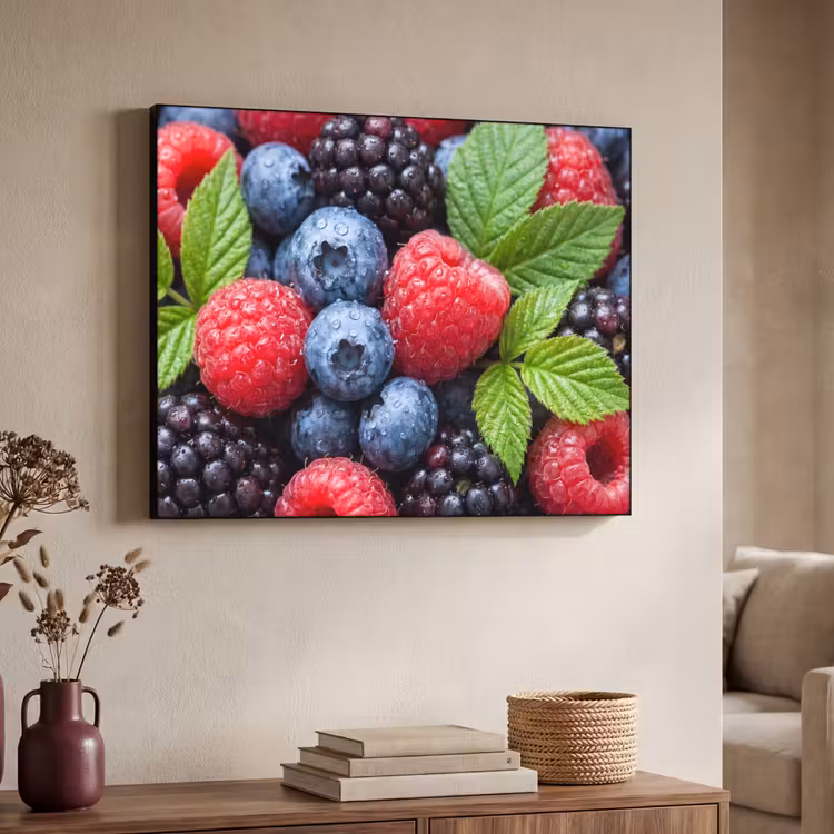 Art Frame - Bessen - Vers - Waterdruppels - Kleurrijk - Eten — 4