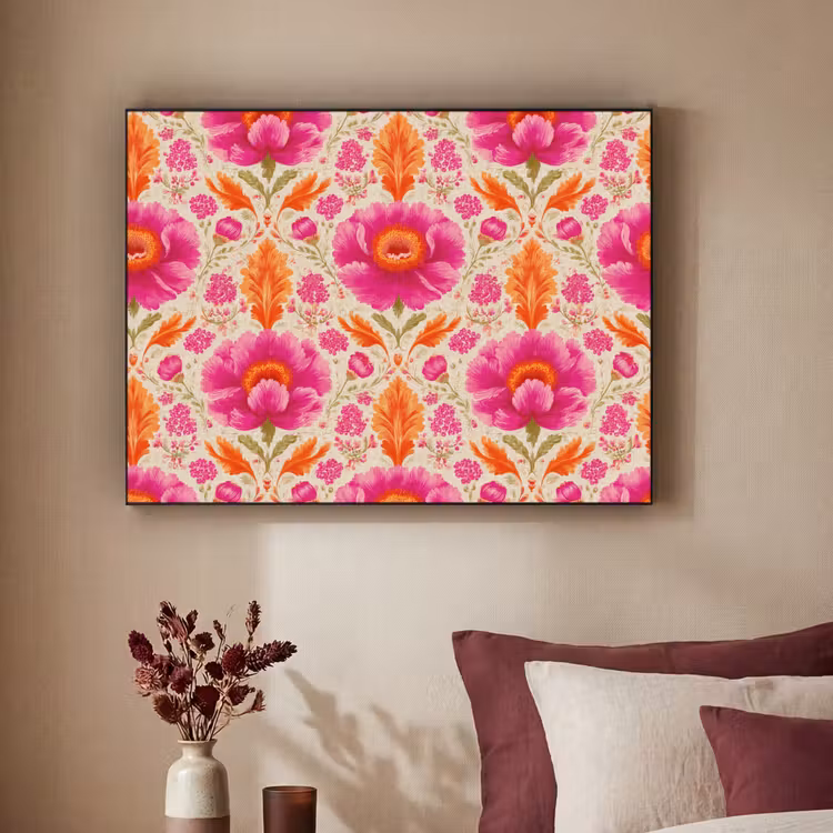 Art Frame - Bloemen - Barok - Roze - Oranje — 2