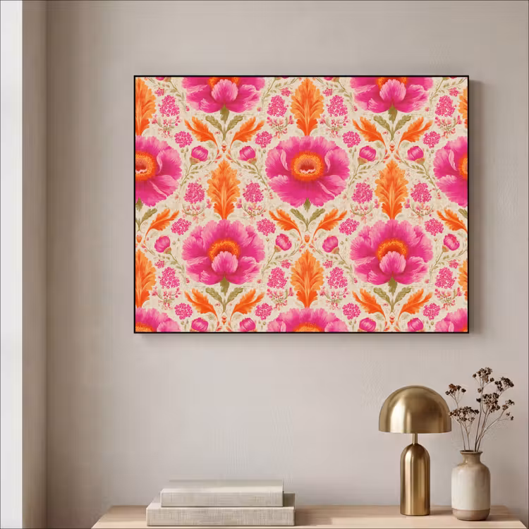Art Frame - Bloemen - Barok - Roze - Oranje — 3