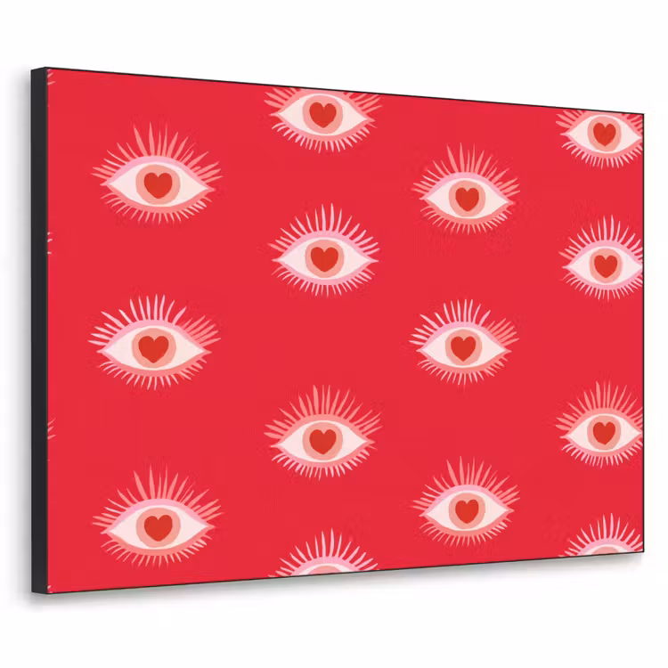 Art Frame - Ogen - Hart - Abstract - Rood - Roze — 1
