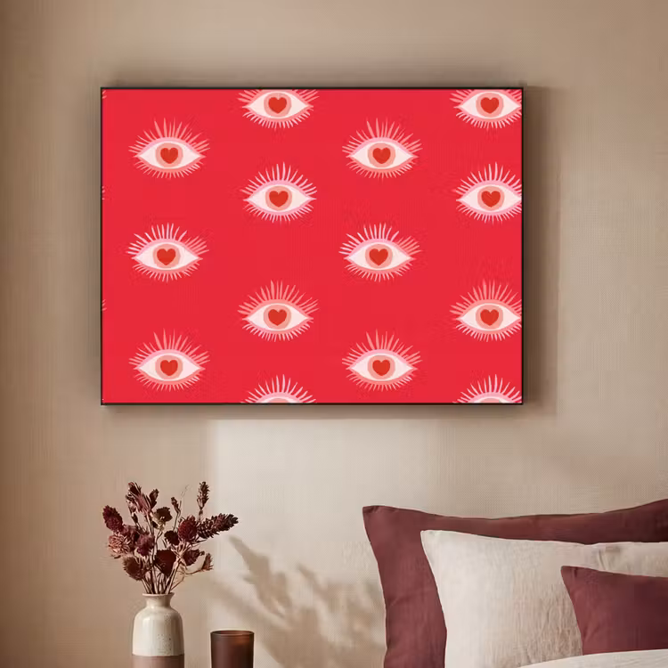 Art Frame - Ogen - Hart - Abstract - Rood - Roze — 2