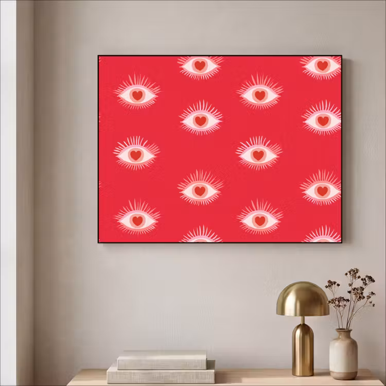 Art Frame - Ogen - Hart - Abstract - Rood - Roze — 3