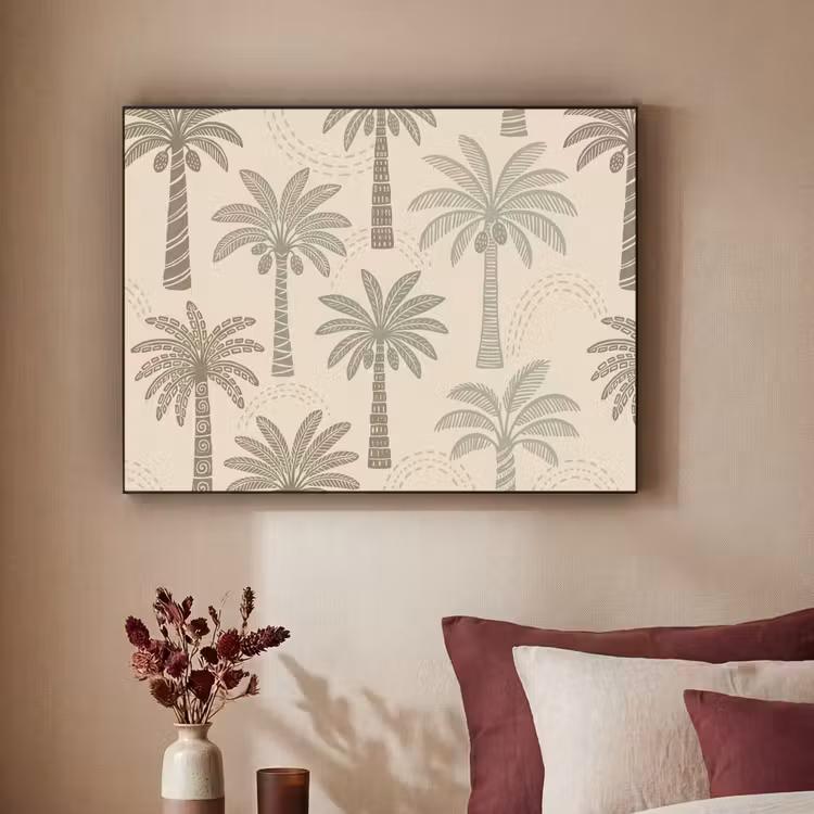 Art Frame - Palmbomen - Patroon - Tropisch - Beige — 2