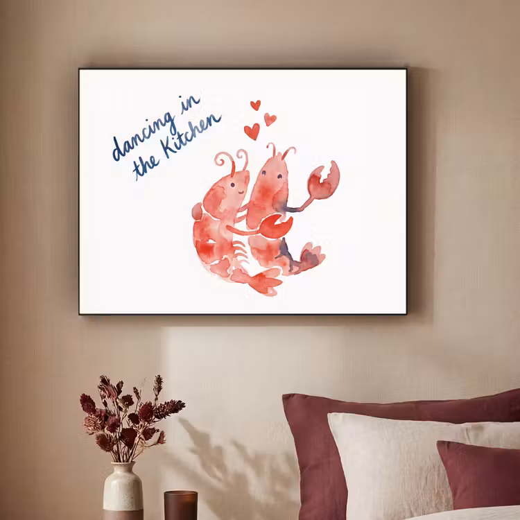 Art Frame - Dier - Dans - Liefde - Waterverf - Rood — 2