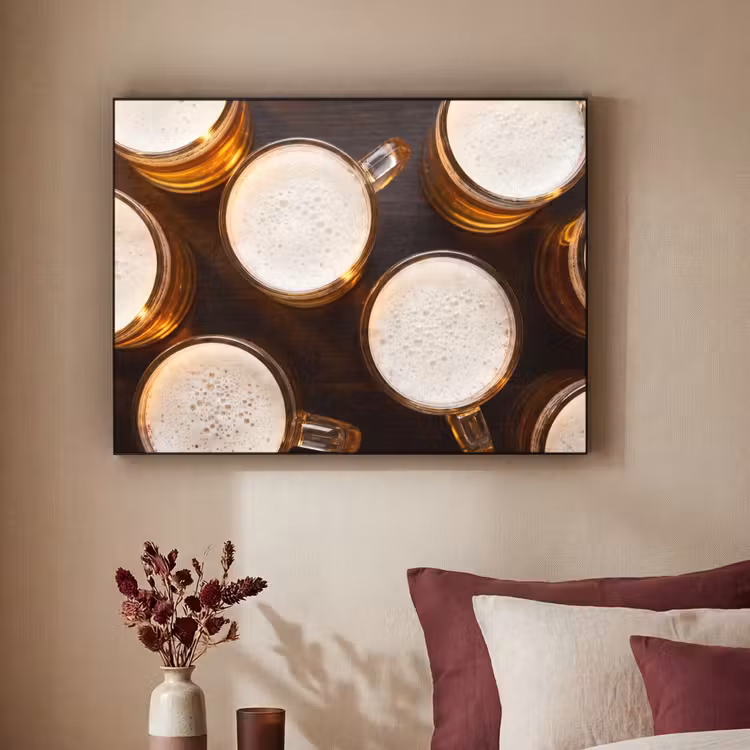 Art Frame - Bier - Glazen - Schuim - Hout - Drank — 2