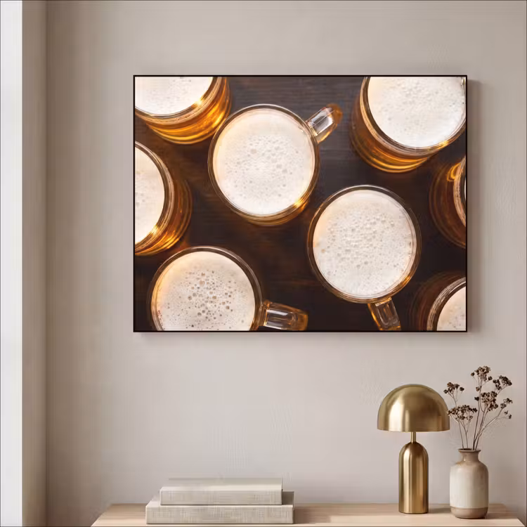 Art Frame - Bier - Glazen - Schuim - Hout - Drank — 3