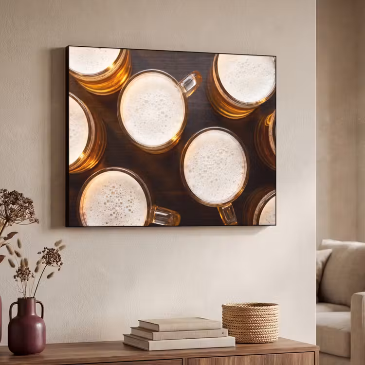 Art Frame - Bier - Glazen - Schuim - Hout - Drank — 4