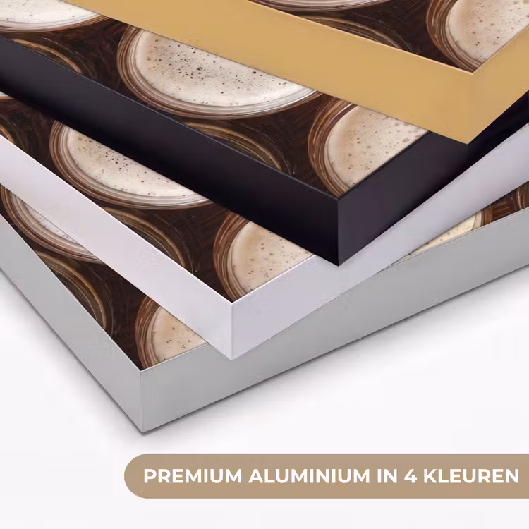 Art Frame - Eten - Glazen - Drank - Patroon - Bruin — 5