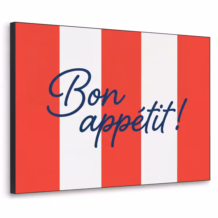 Art Frame - Eten - Spreuk - Keuken - Grafisch - Rood-Wit — 1