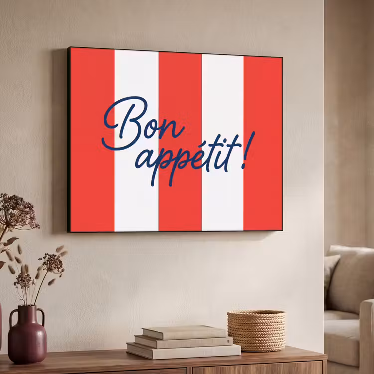 Art Frame - Eten - Spreuk - Keuken - Grafisch - Rood-Wit — 4
