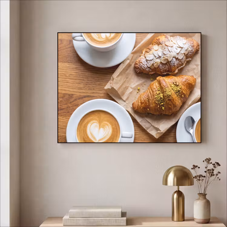 Art Frame - Eten - Croissant - Koffie - Ontbijt - Modern — 3