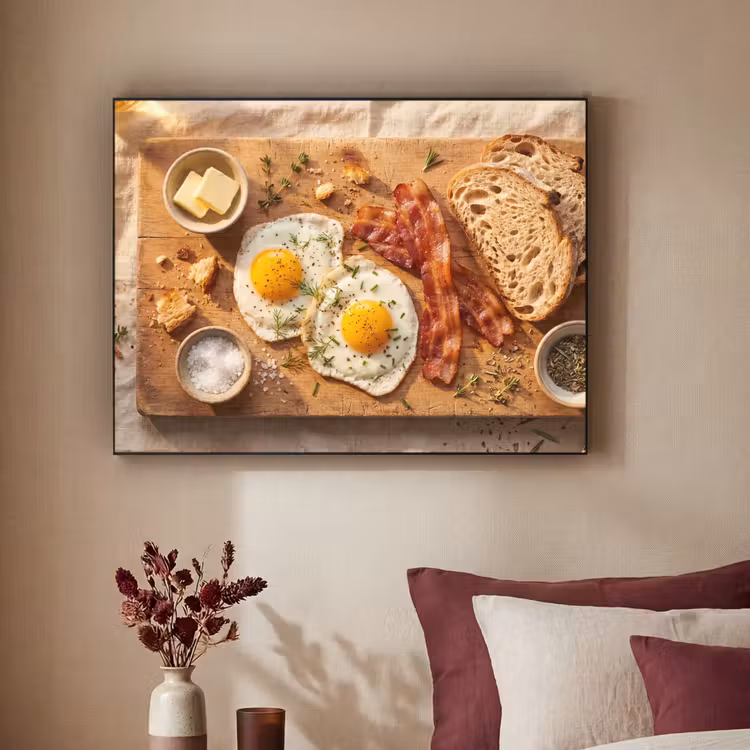 Art Frame - Eten - Ontbijt - Hout - Rustiek - Geel — 2