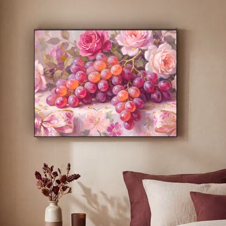 Art Frame - Eten - Bloemen - Stilleven - Roze - Goud — 2