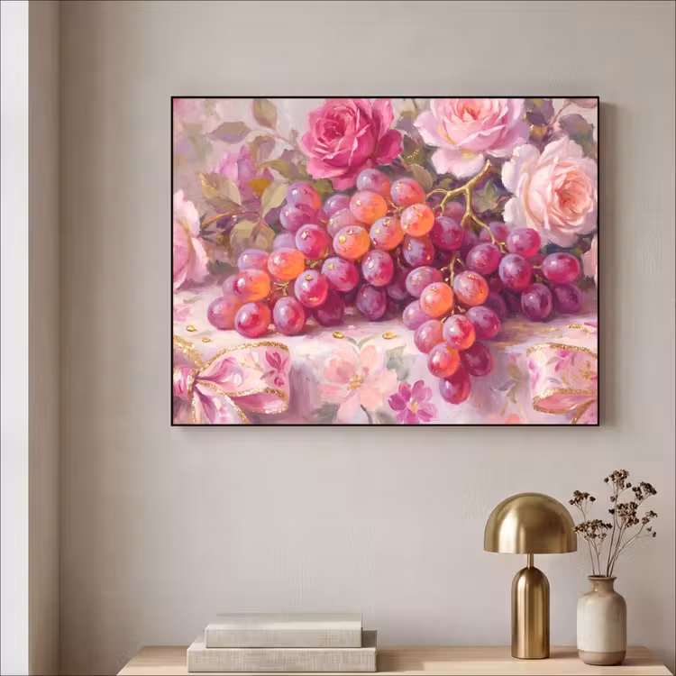 Art Frame - Eten - Bloemen - Stilleven - Roze - Goud — 3