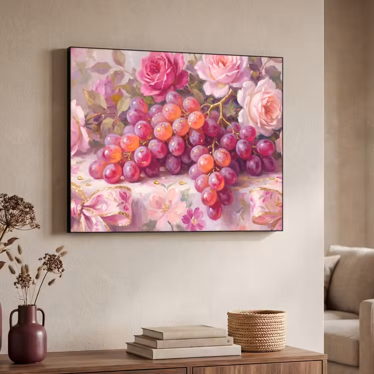 Art Frame - Eten - Bloemen - Stilleven - Roze - Goud — 4