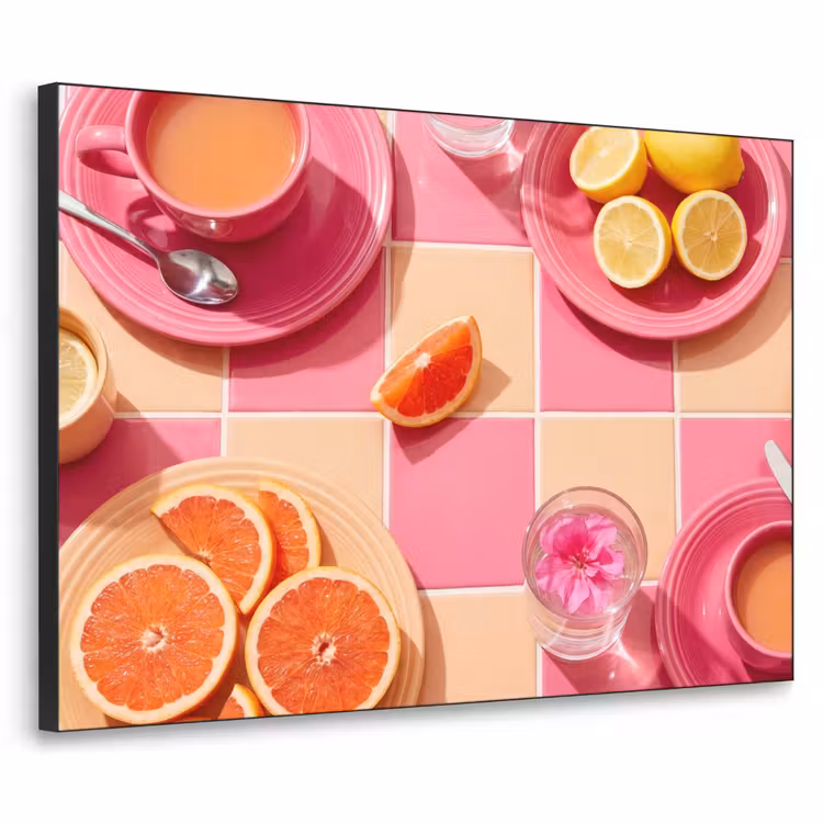 Art Frame - Eten - Citrusvruchten - Stillevens - Roze - Oranje — 1