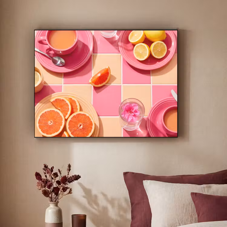 Art Frame - Eten - Citrusvruchten - Stillevens - Roze - Oranje — 2