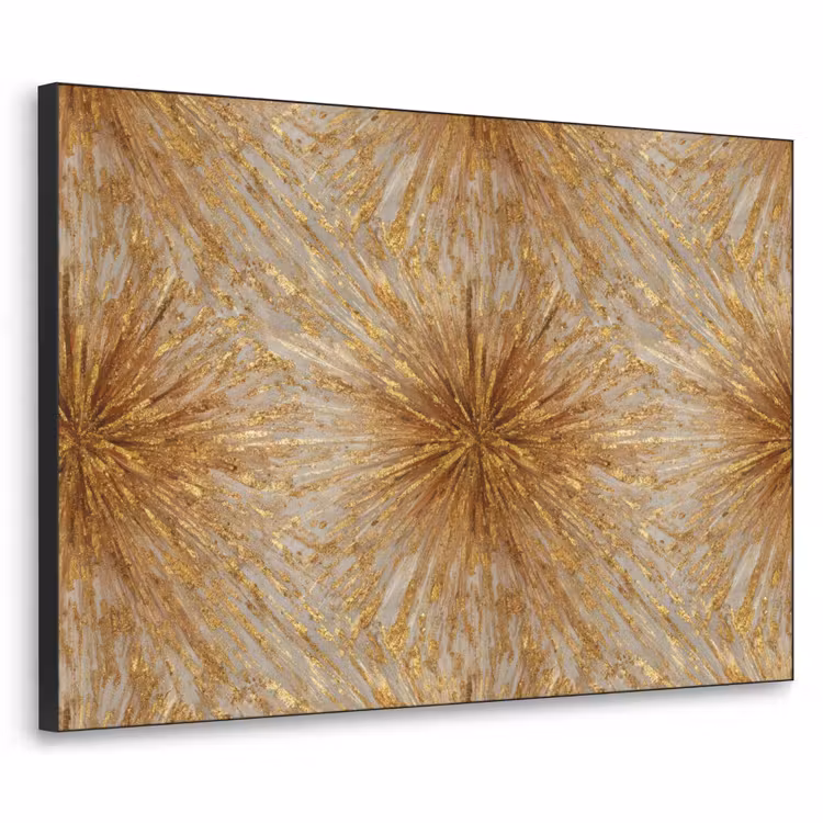 Art Frame - Explosie - Abstract - Goud - Wit — 1
