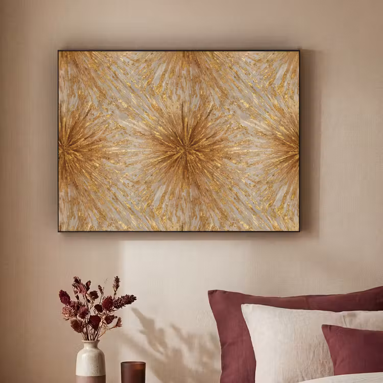 Art Frame - Explosie - Abstract - Goud - Wit — 2