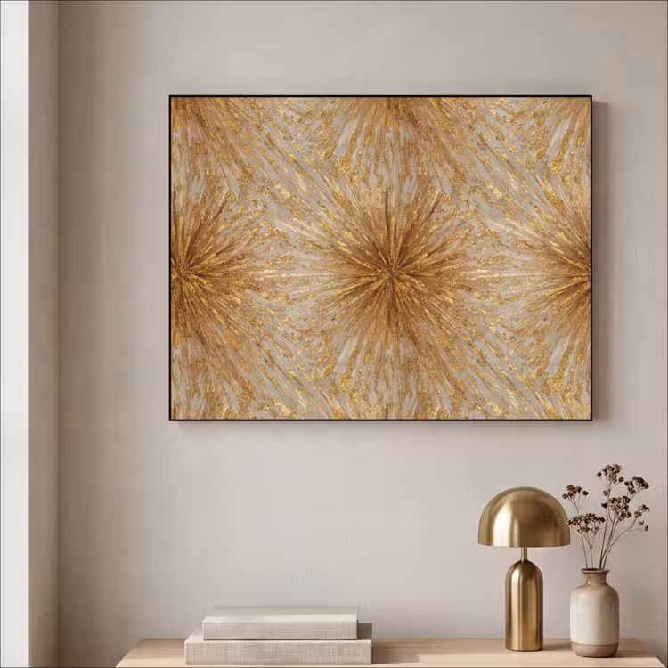 Art Frame - Explosie - Abstract - Goud - Wit — 3
