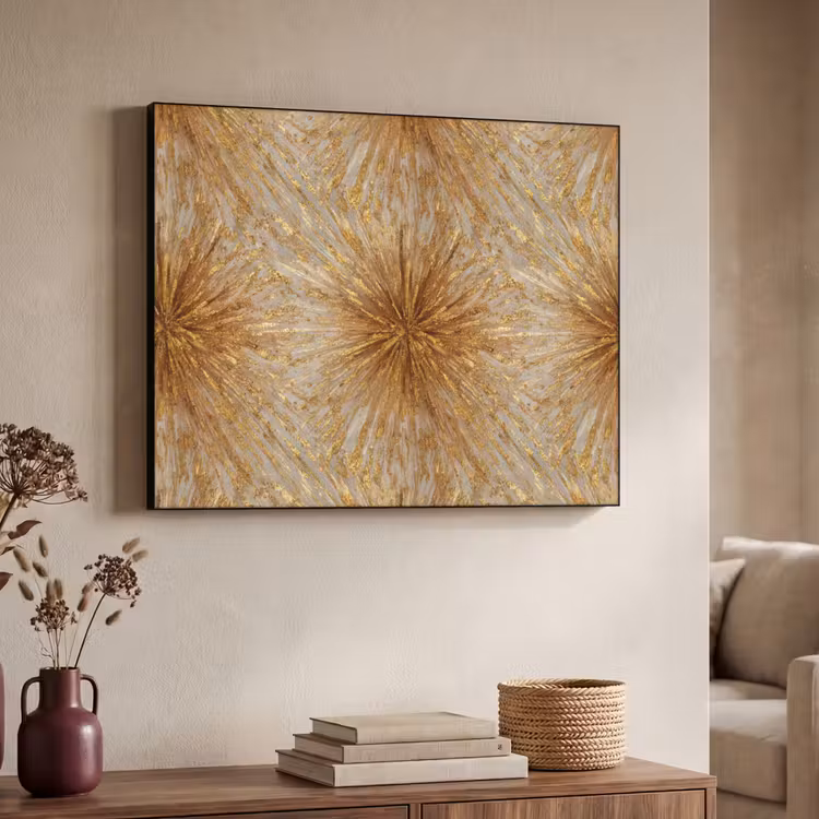 Art Frame - Explosie - Abstract - Goud - Wit — 4